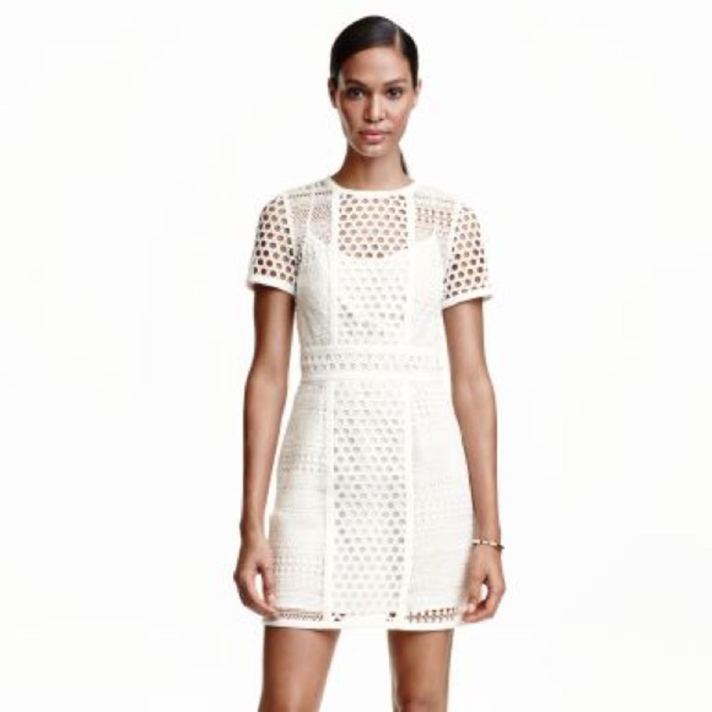 White Lace Mini Dress